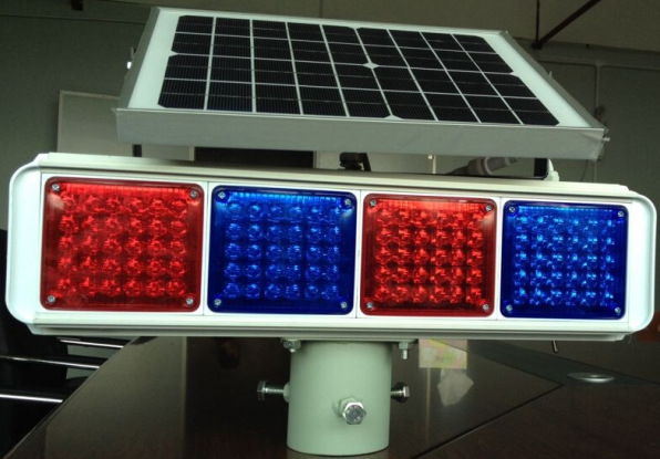 深圳创安达提供红蓝交替频闪灯 两组双面太阳能爆闪灯 质保两年示例图2