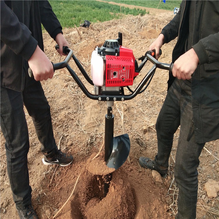 手推式挖坑机为三种型号外观尺寸大小汽/柴油两种动力可供选择