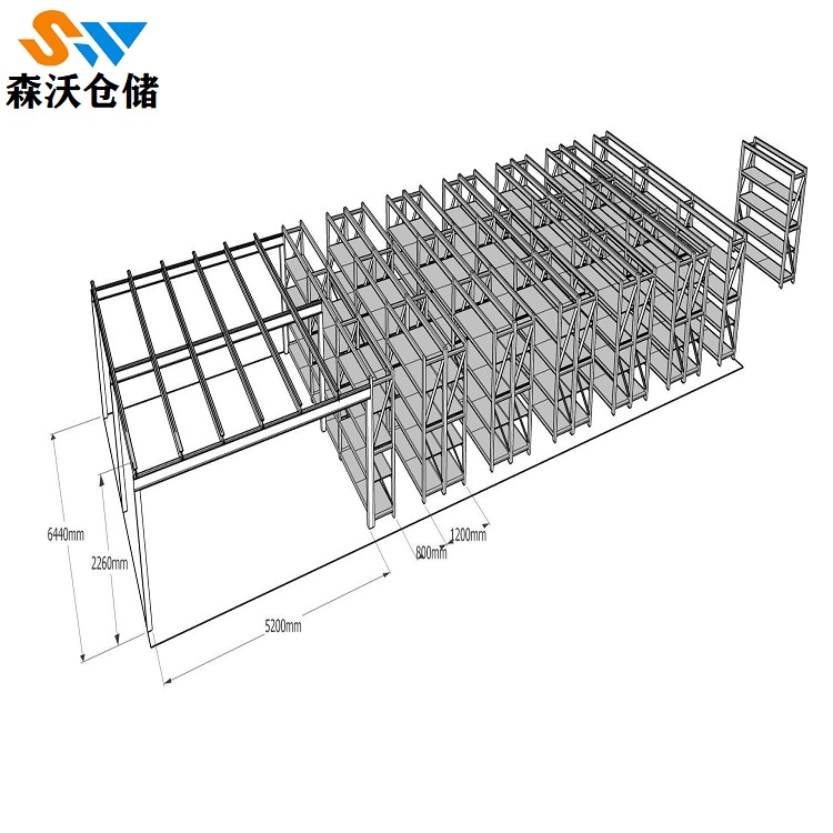 森沃仓储 SW-GLHJ-67 徐州组合式阁楼货架 组合式层板货架图片