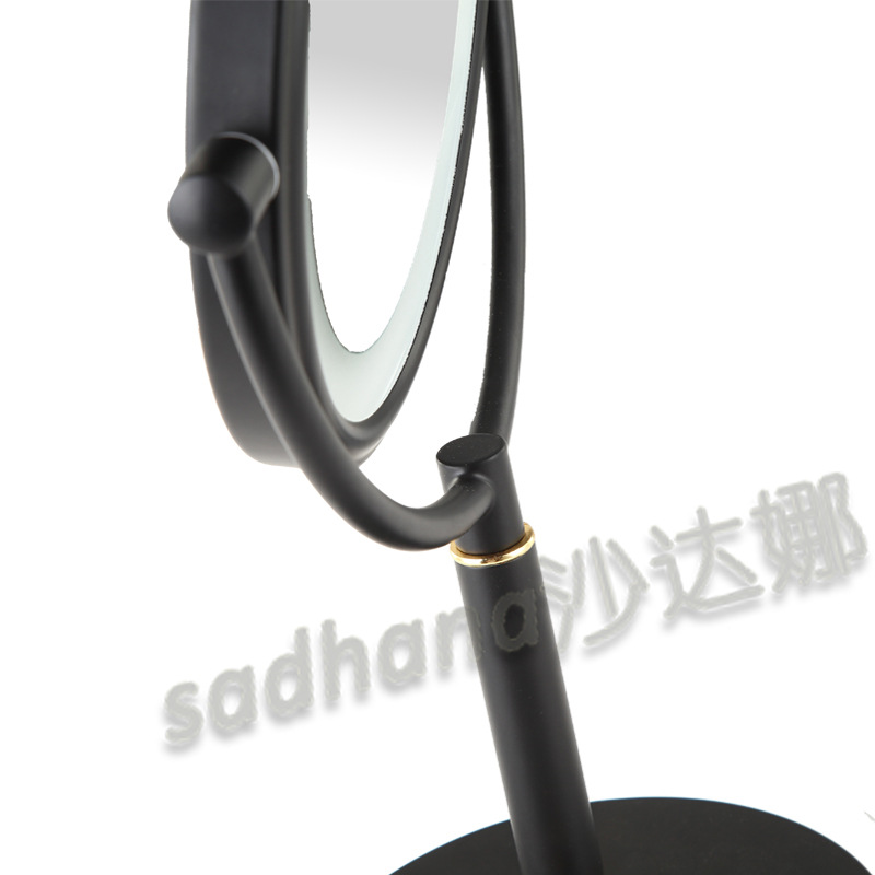 led台式双面镜 化妆镜金属 带灯放大化妆镜 酒店工程镜 美容镜示例图3