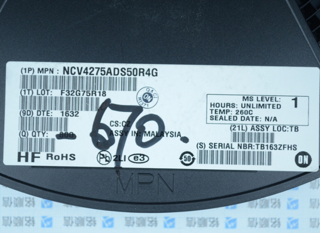 NCV4275ADS50R4G出售原装低压差稳压器 450 mA 深圳现货供应