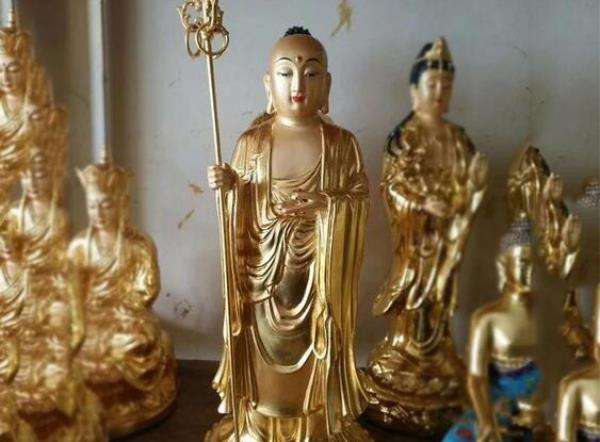 佛像 本厂专业生产精品铜雕地藏王佛像 玻璃钢地藏王菩萨 带背光地藏王佛像