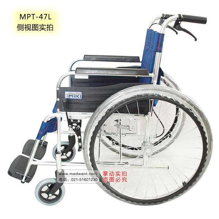 批发MiKi三贵轮椅MPT-47L 轻便折叠 免充气老人残疾人代步车示例图12