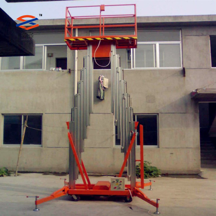 8米10米单柱双柱铝合金升降机电动液压小型升降平台移动升降货梯示例图10