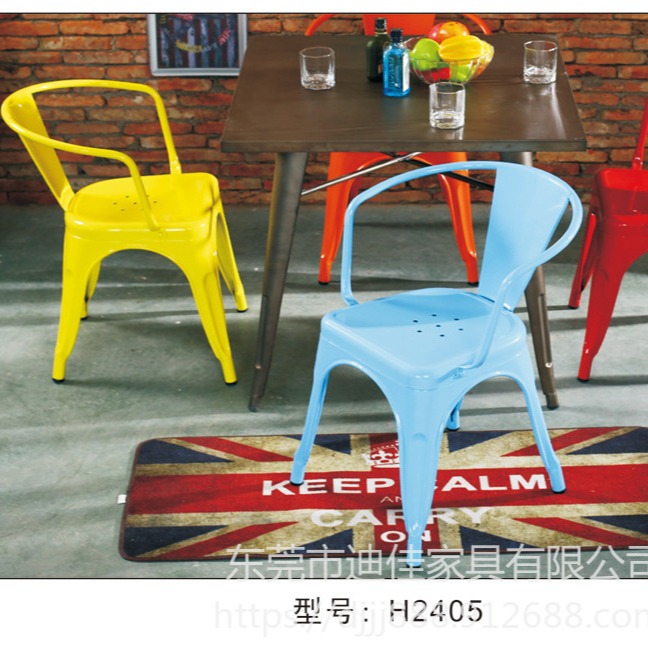 江西金属餐椅子  铁艺椅子 工业风格餐椅 主题风格餐椅 定制餐桌