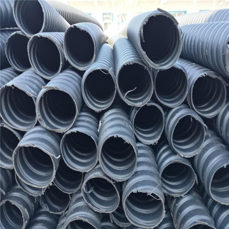 河北海晨供应 塑料波纹管 HDPE黑色单壁波纹管 PE塑料管排水排污管
