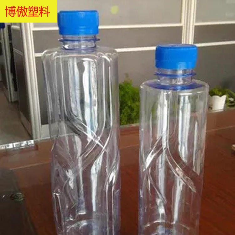 塑料矿泉水瓶规格 1升透明塑料瓶 博傲塑料 蓝色300ml矿泉水瓶子