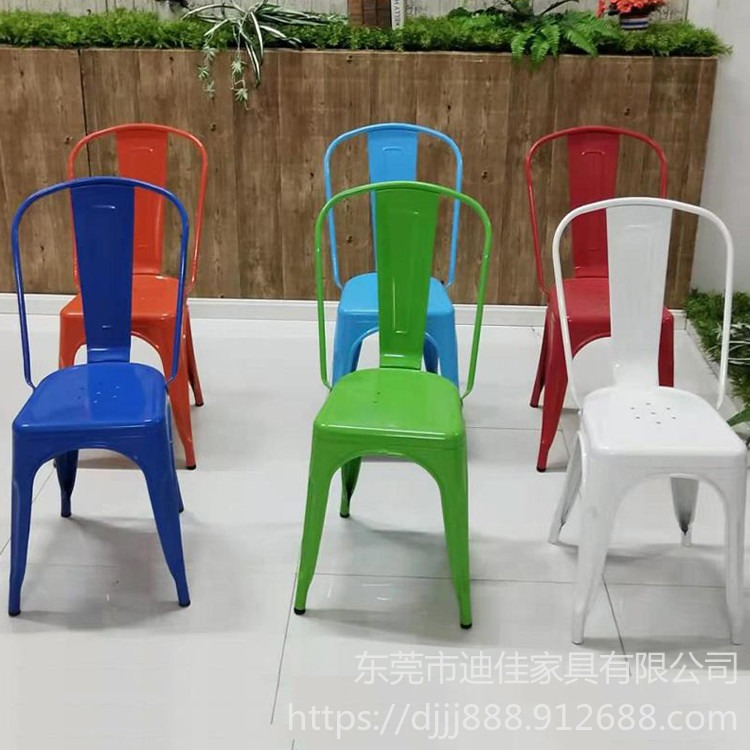 广州市休闲咖啡   美式餐椅工业风做旧扶手椅休闲铁艺奶茶咖啡店木椅简约靠背餐厅椅