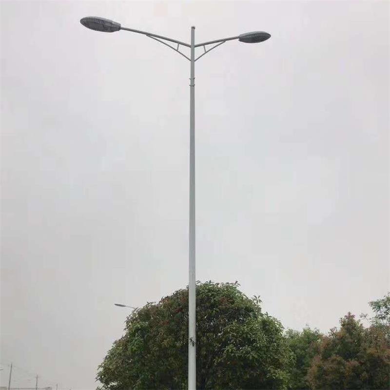 鑫永虹城乡道路建设市电双臂8米热镀锌杆大功率LED超亮路灯