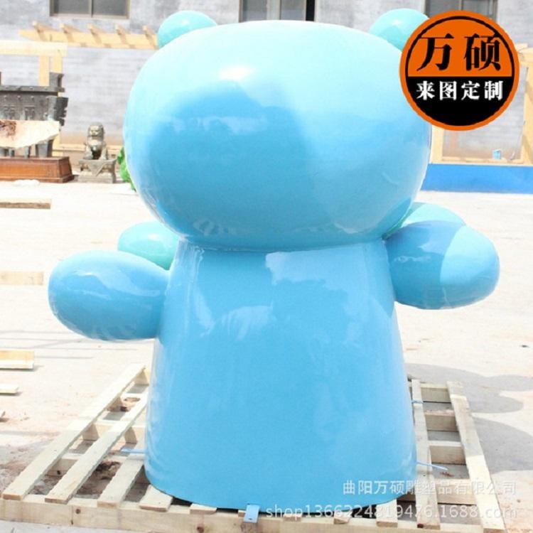 万硕 玻璃钢定制商业街雕塑 维尼熊 卡通熊 树脂卡通小熊摆件图片