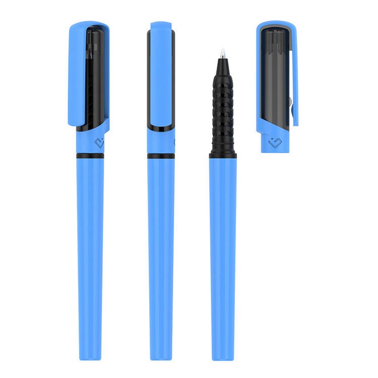 塑料广告中性笔 0.5mm黑色水笔logo免费设计