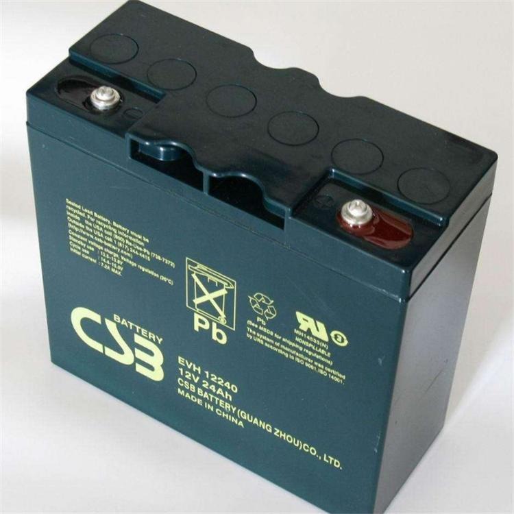 CSB蓄电池EVH12240希世比12V24AH 免维护铅酸蓄电池 照明太阳能电瓶 后备电池
