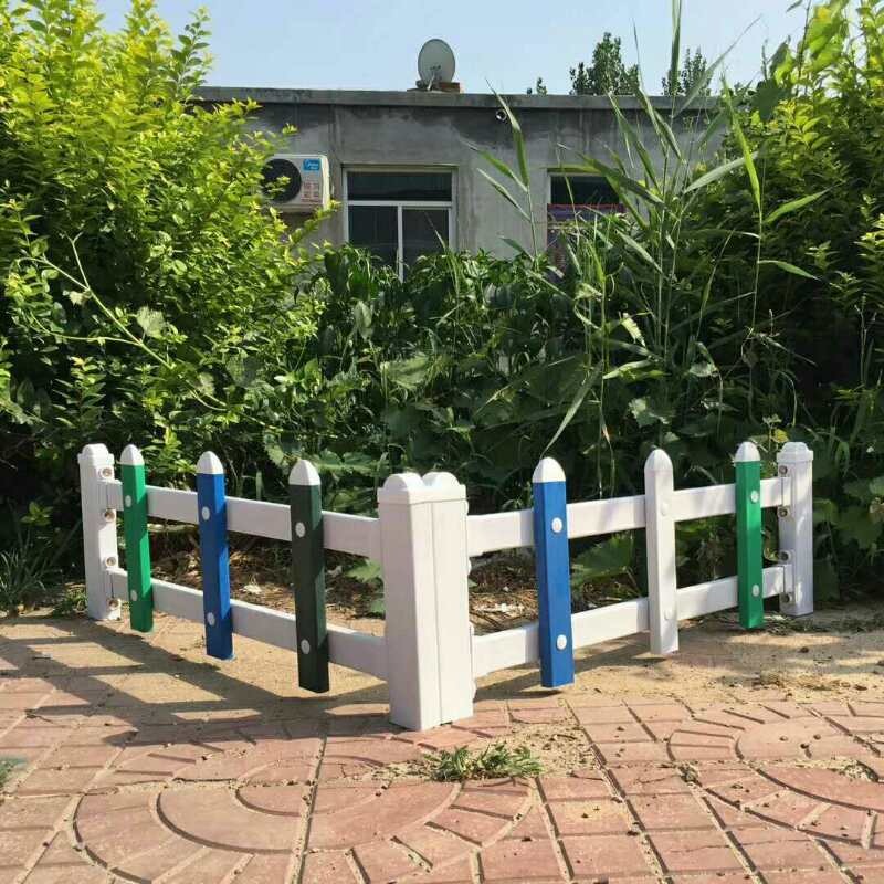 小区绿化带PVC塑钢草坪护栏 厂家现货直销公园花园草坪绿化PVC塑料围栏