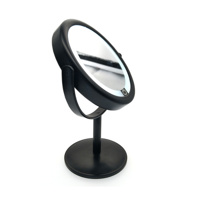 LED化妆镜 带灯单面台式USB充电补光镜 便携led化妆小镜子定制