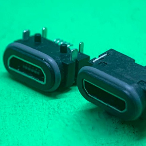 防水型MICRO 5PIN USB母座 有柱