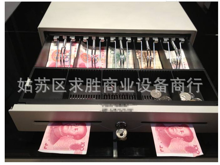南京超市餐饮奶茶店收银小钱箱 触摸收银机一体机钱箱  子带锁示例图1
