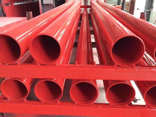 外镀锌内外涂塑钢管 热浸塑复合钢管 红色消防专用涂塑钢管 矿用定尺涂塑钢管