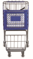 厂家直销可定制商场KTV超市购物车手推车 全塑料超市购物篮手推车示例图10
