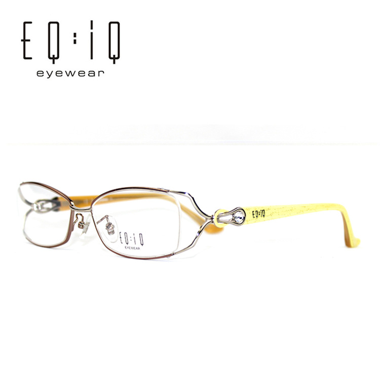 爆款EQIQ品牌近视眼镜框批发一件代发女士时尚金属眼镜架6001图片