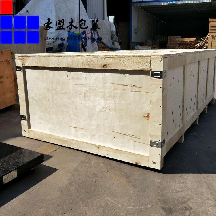 青岛木箱包装厂家地址 出口越南用免熏蒸胶合板材质木箱成本低