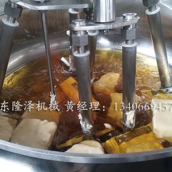 650L多爪搅拌炒锅 蘑菇酱生产加工设备 油辣椒行星式炒锅机图片