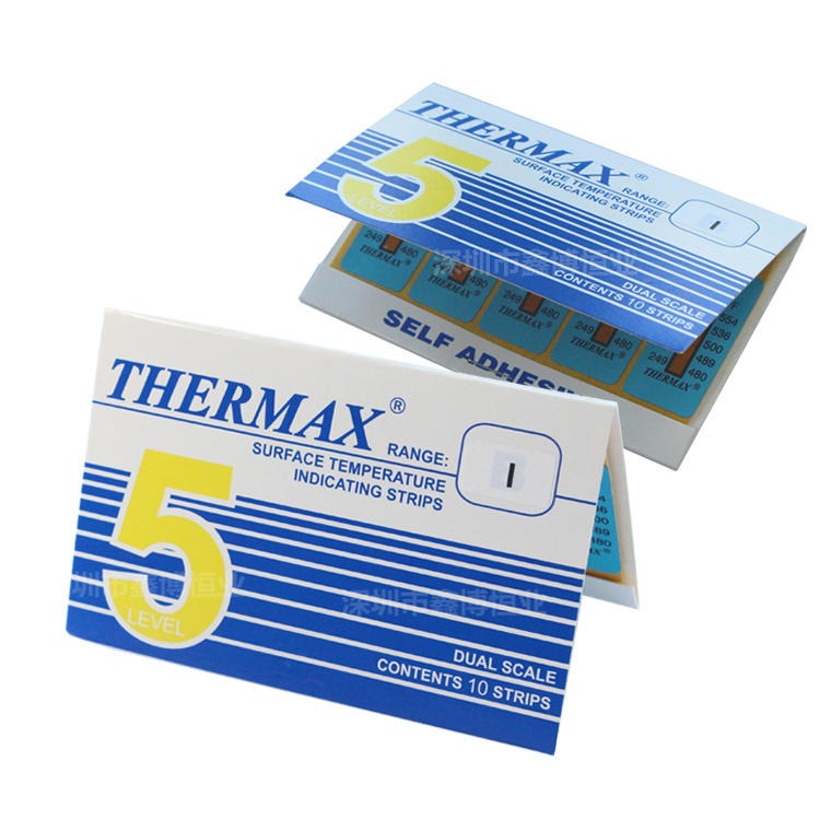 英国温度美THERMAX 热敏试纸 测温纸 温度试纸 249-290度 五格I