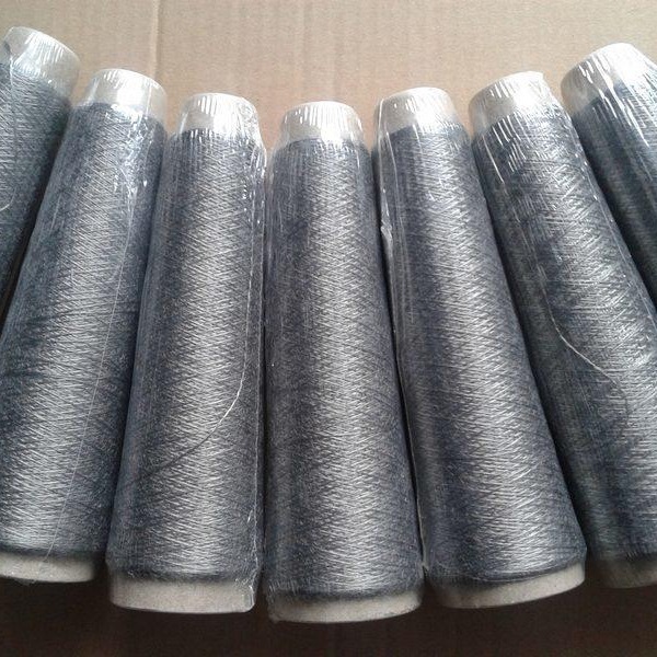 不锈钢纤维纱 纯金属纤维 耐高温织带 不锈钢软绳 金属布原料 进口原料