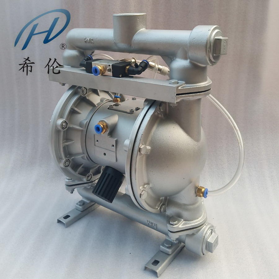 抽硅微粉气动隔膜泵 QXL-40粉体自吸泵价格 希伦牌粉体空气隔离泵图片