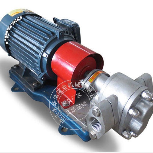 华海泵业KCB-55卧式齿轮泵 卫生级不锈钢齿轮泵 工业型齿轮油泵 润滑油输送泵1.5KW  1寸口径