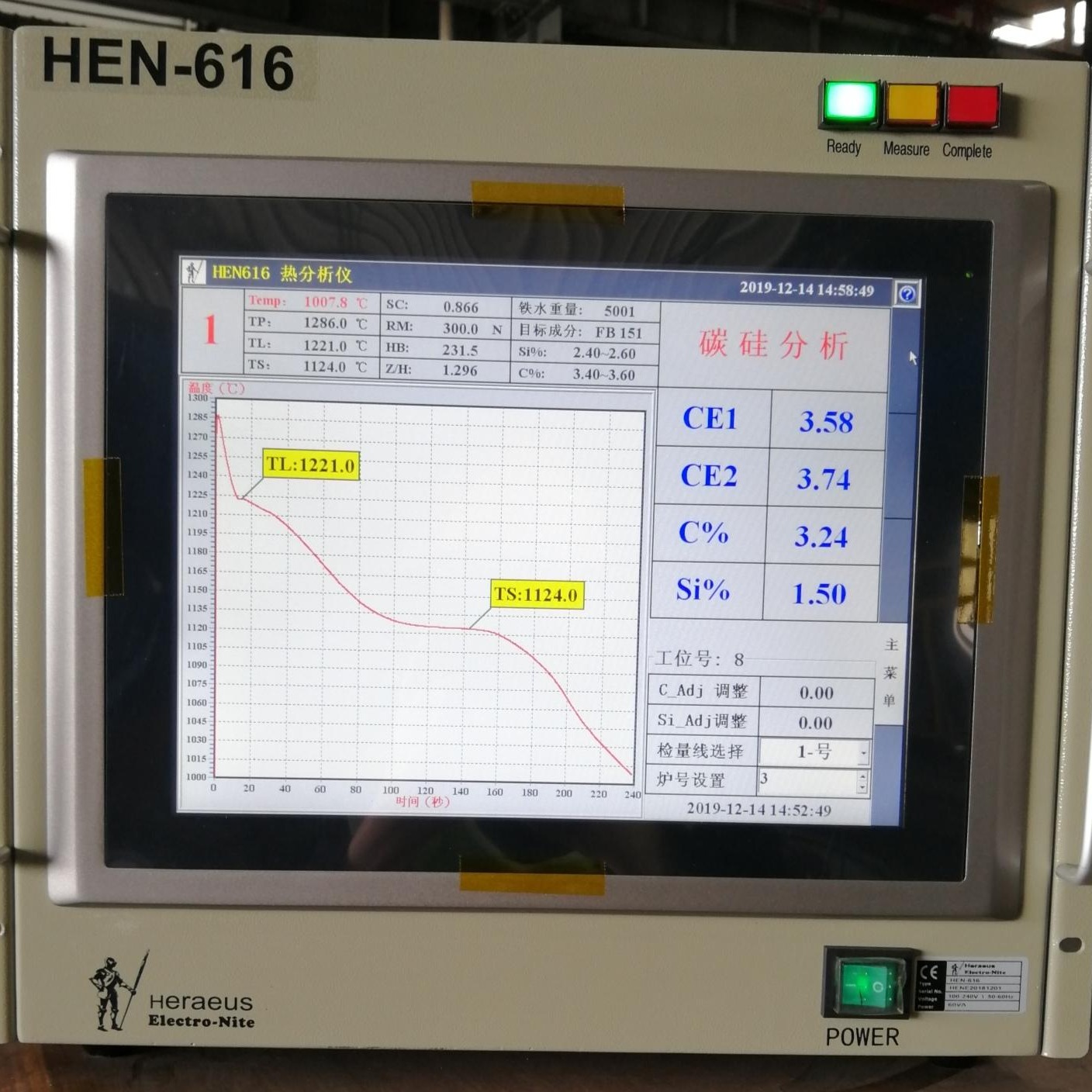 德国贺利氏 智能热分析仪 炉前快速分析仪 碳硅分析仪HEN616 厂家直供 价格优惠