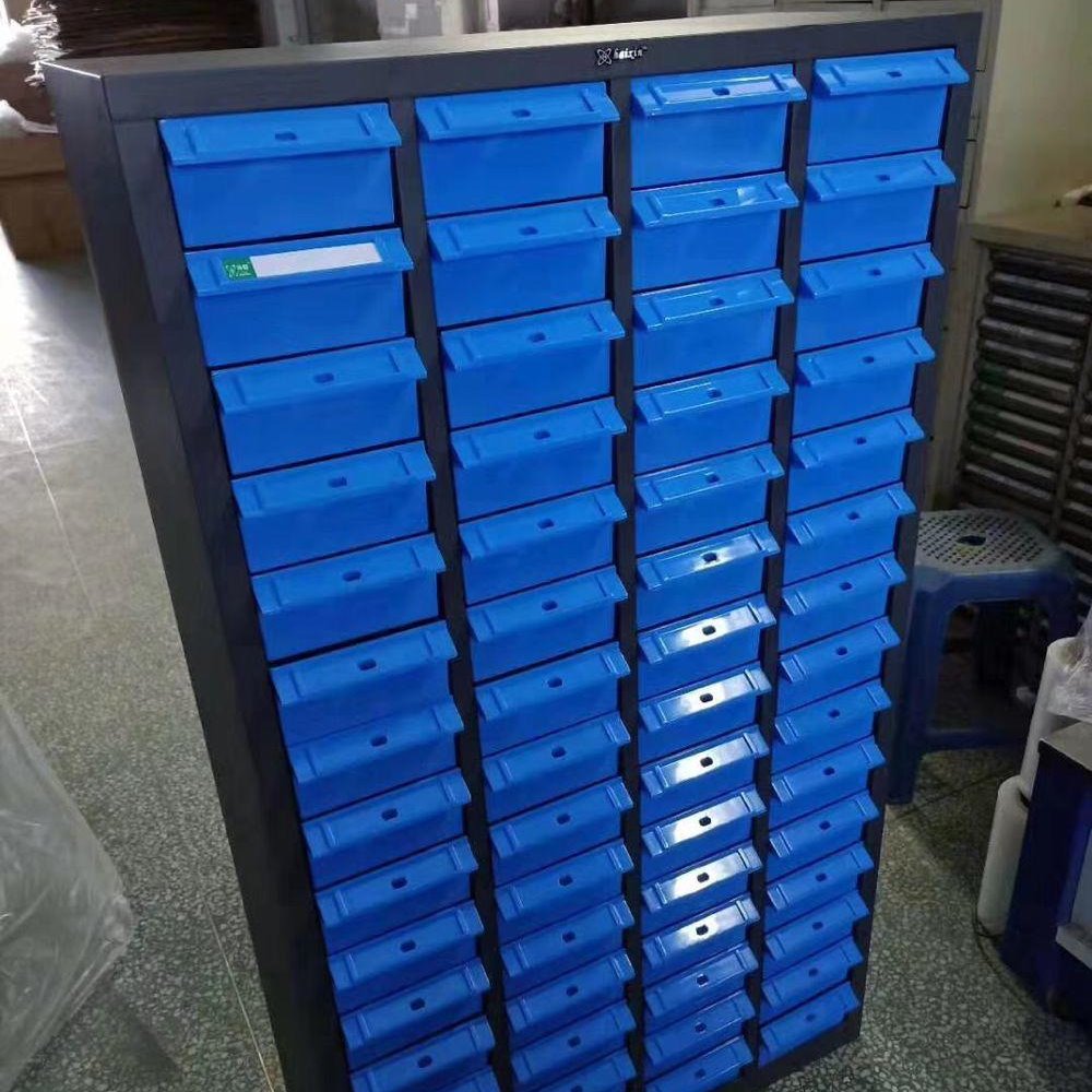 赣州48抽零件柜 防静电零件柜 零件储存柜 零件存放铁皮柜图片