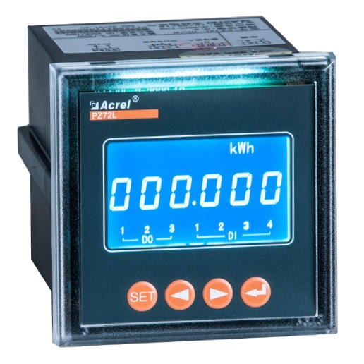 安科瑞 LCD显示 蓝色液晶屏幕 PZ72L-DU/K 2路开关量输入和输出 面板安装 直流电压表