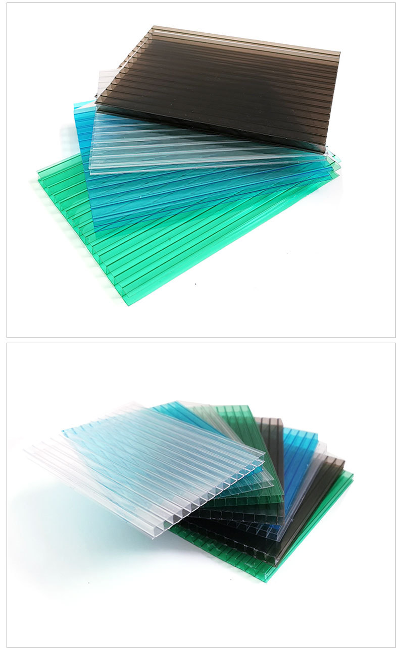PC中空阳光板透明屋顶雨棚板温室大棚聚碳酸酯采光板蜂窝阳光板示例图16