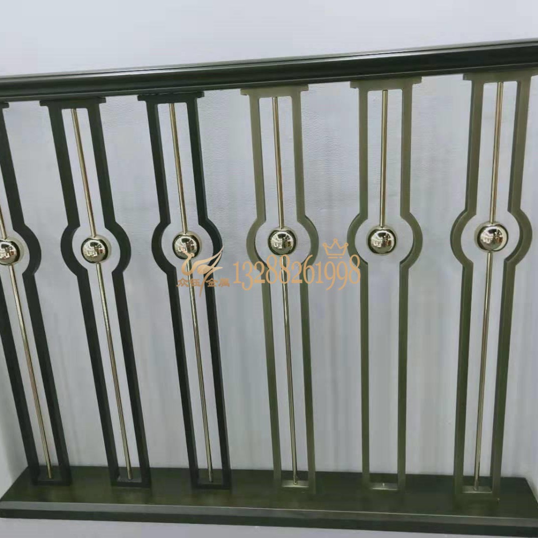 众钰 铜楼梯立柱栏杆 轻奢 新中式 北欧 现代 法式 铜艺术楼梯图片