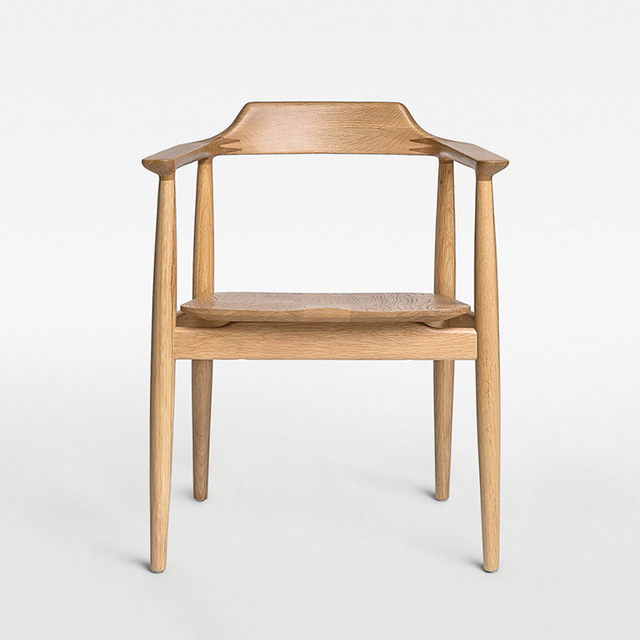 众美德北欧实木餐椅厂家CY195西餐厅简约现代餐椅榉木白橡黑胡桃定做