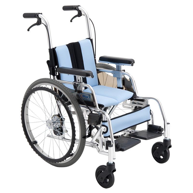 日本MIKI三贵儿童轮椅车MUT-1ER 轻便折叠航太铝合金车架儿童轮椅