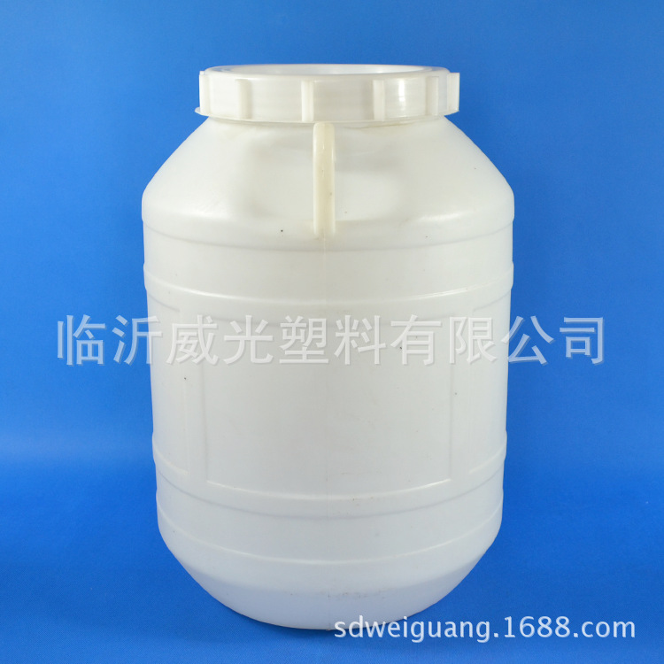 【工厂直销】威光45公斤白色民用塑料包装桶塑料桶圆形桶WG45-1示例图4