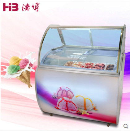 商用10格12格硬质冰淇淋展示柜 冰棒展示柜 手工冰淇淋冷冻柜 冰棍柜图片
