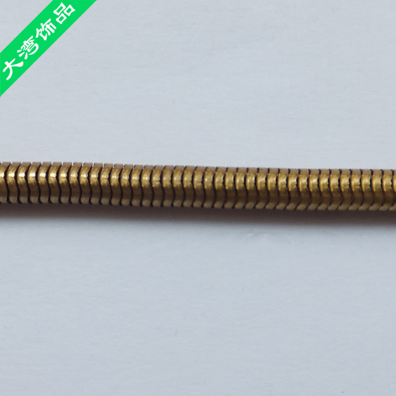 厂家直销3.2MM铜圆蛇链 镍色/金色圆蛇链  时尚箱包配件示例图9