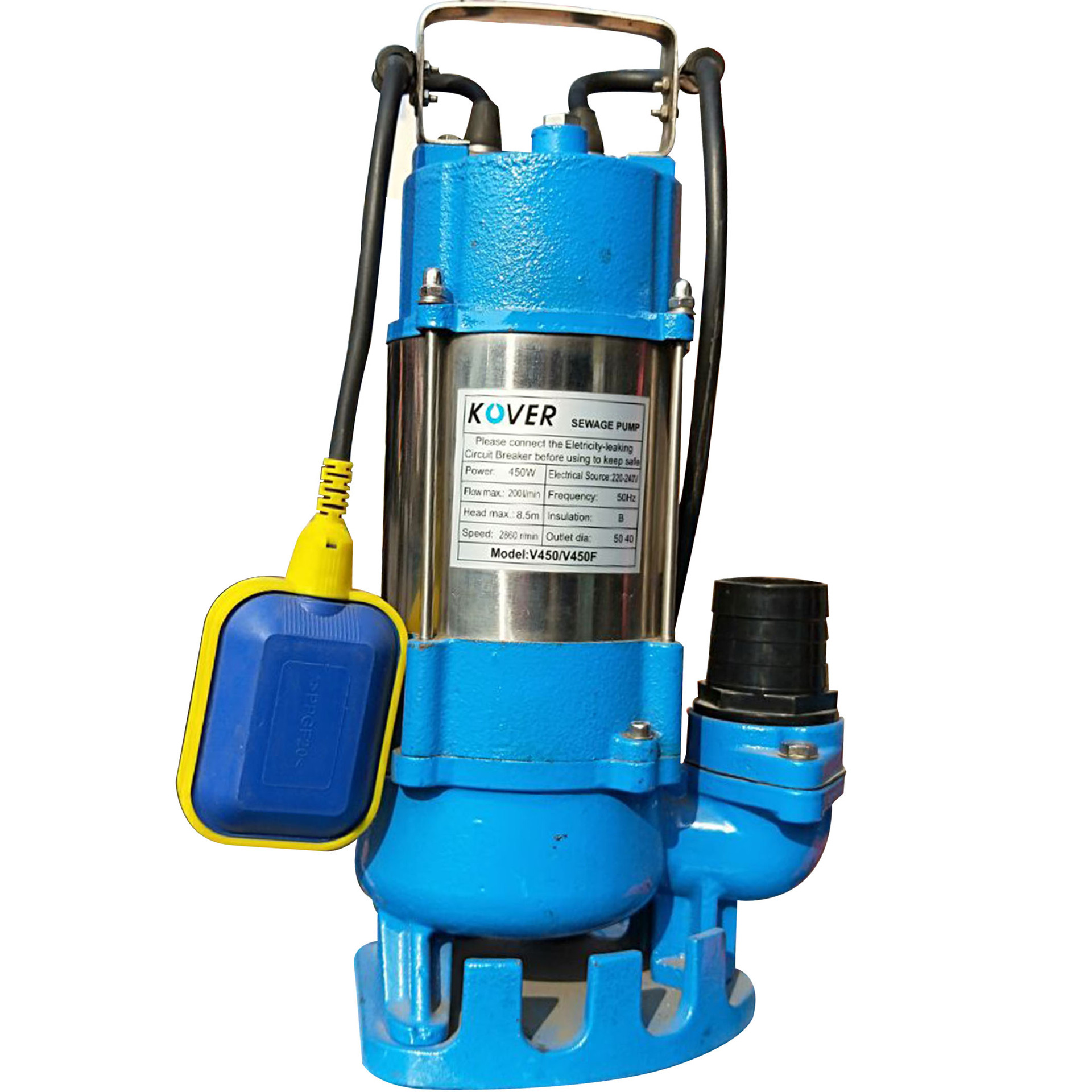 科沃尔水泵污水排污泵全自动潜水泵V450F高品质潜水泵带浮球水泵示例图6