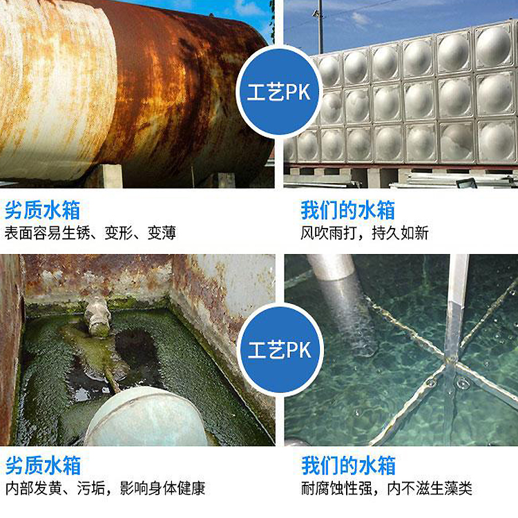 红昭 搪瓷大模块水箱 不锈钢水箱 组合式方型水箱 设备定制厂家示例图5