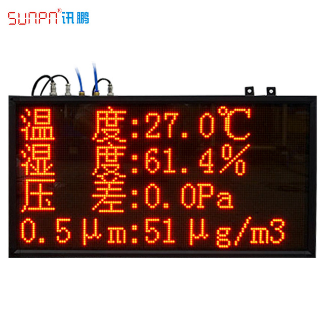 SUNPN/讯鹏支持定制 车间环境监测显示屏 温湿度压差显示屏 led电子看板