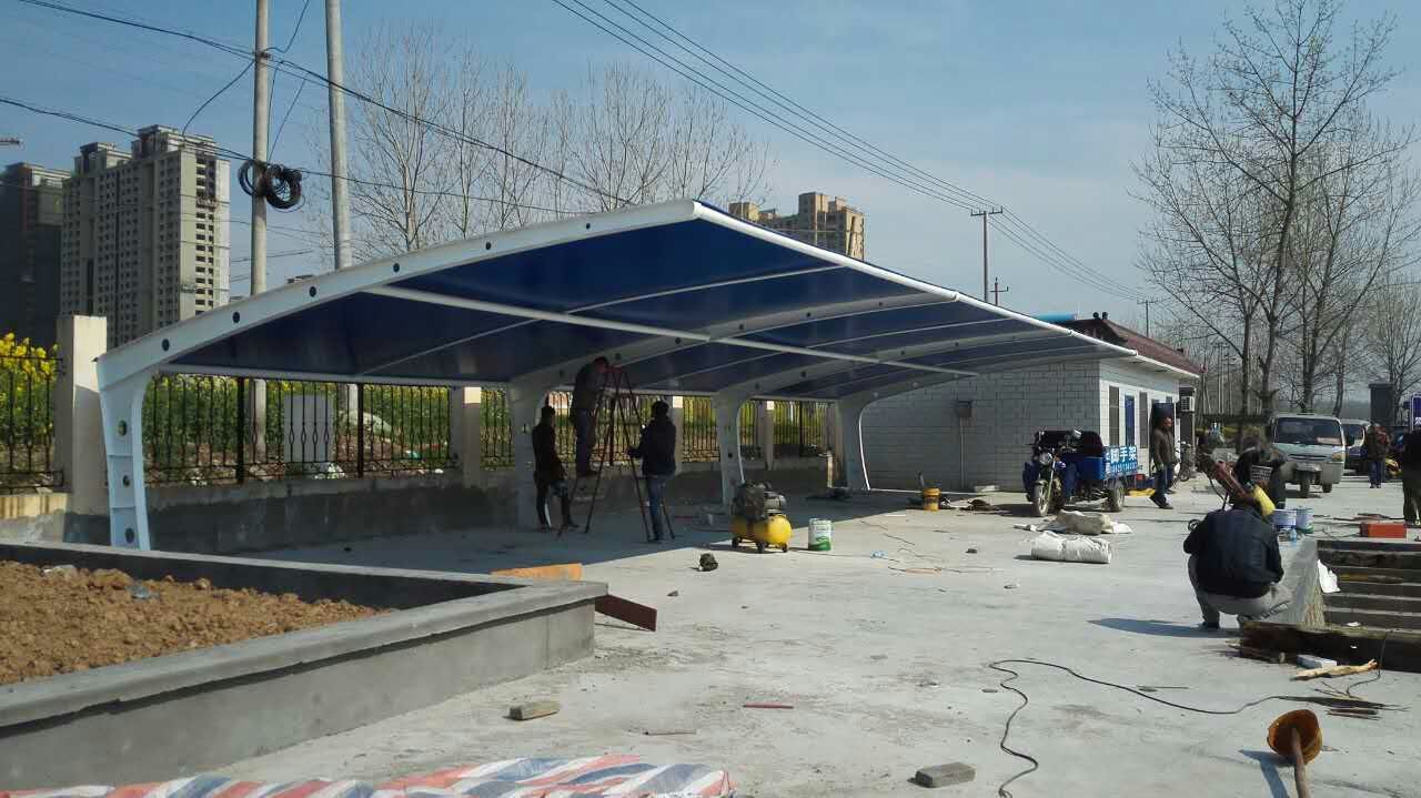 淮北膜结构公交车停车棚 地下车库出入口膜结构遮雨棚按需定制