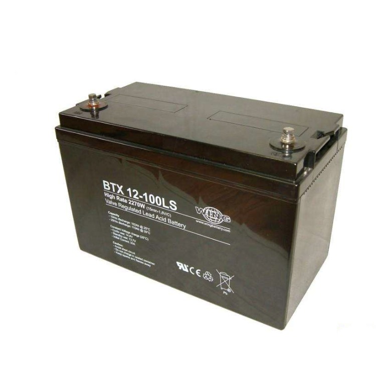 德国WING蓄电池BTX12-90LS船舶信号灯UPS EPS应急电源12V90AH
