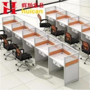 重庆辉灿家具厂家 定制办公桌办公椅屏风卡位6人办公桌组合工位桌4人位图片