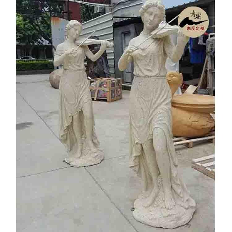 佰盛 拉小提琴人物雕塑 西方人物雕塑 欧式人物 希腊女神雕像 支持定做