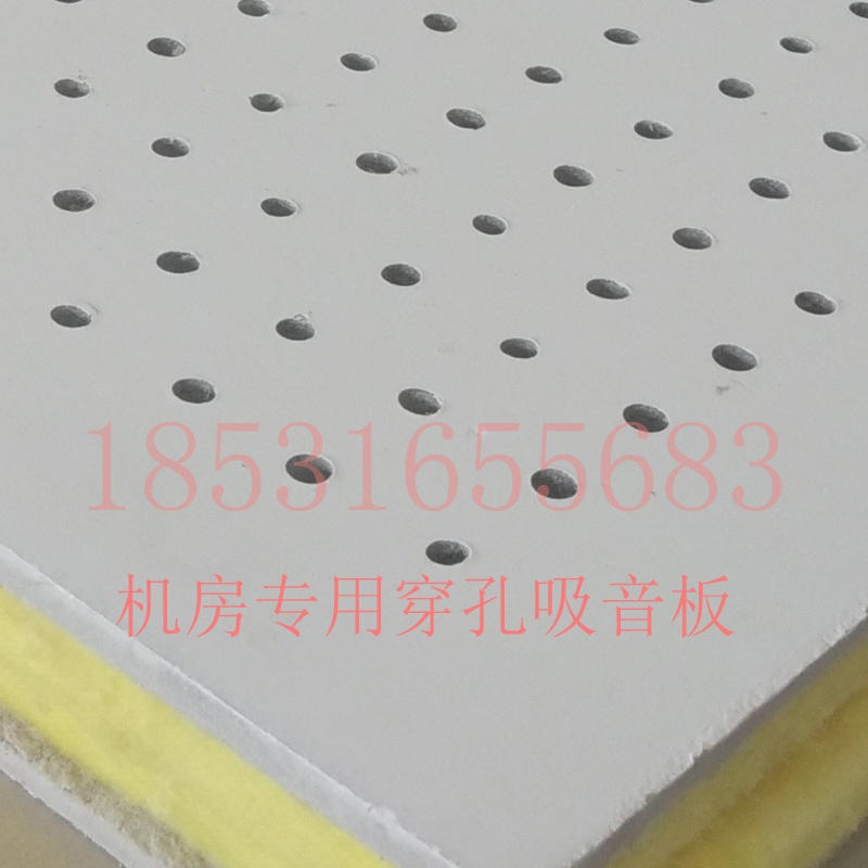 600600岩棉和硅酸钙板 合体板穿孔吸音板 机房专用吸音板图片