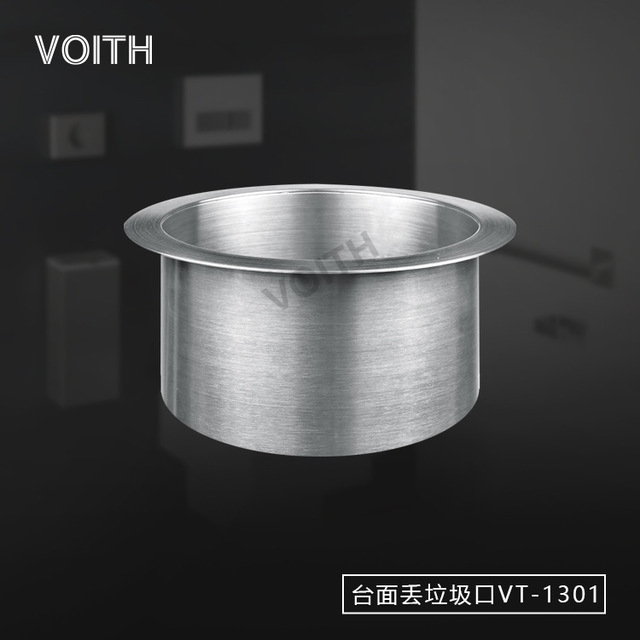 不锈钢台面式垃圾桶 台面暗藏式垃圾投口/丢垃圾口VT-1301可定制