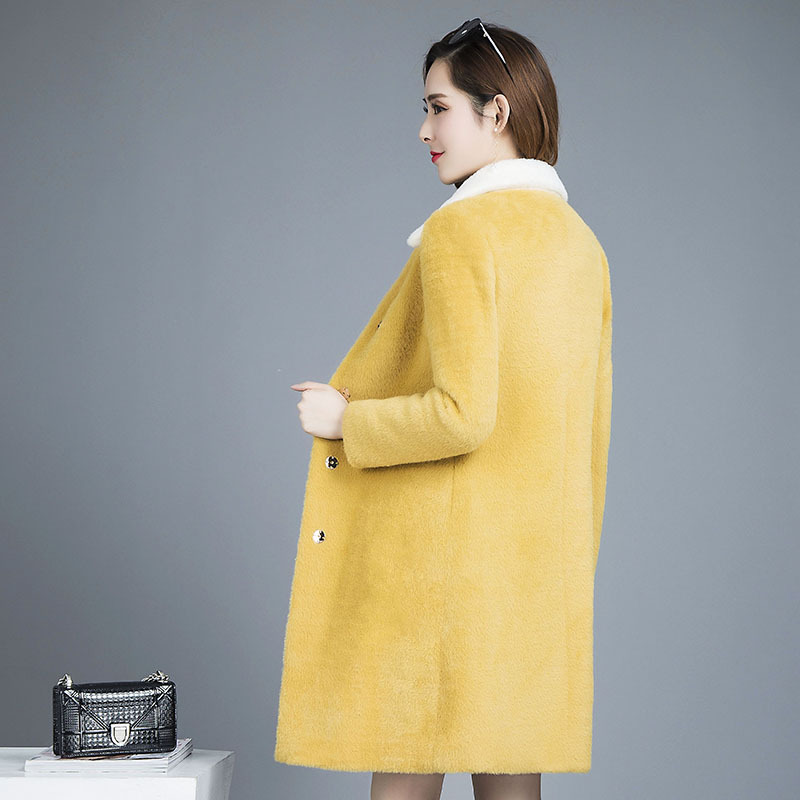 18新款毛呢大衣女韩版纯色羊毛大衣保暖修身长款大衣女一件代发