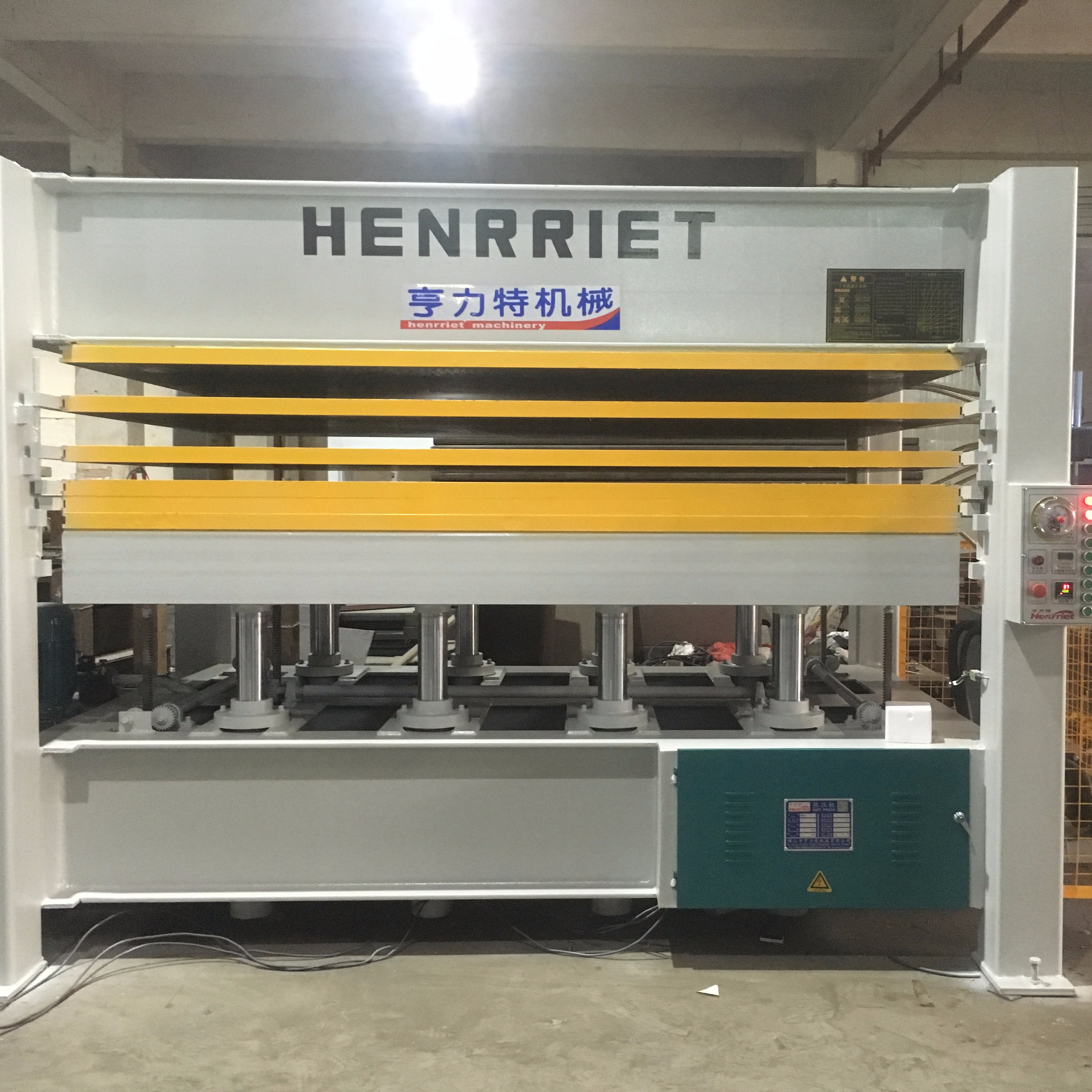 佛山亨力特厂家批发1.3米x3米x120吨x5层铝蜂板热压机
